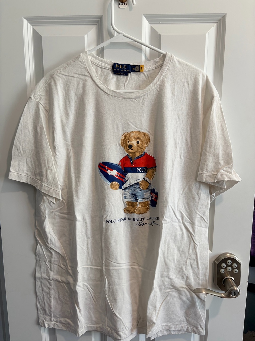 Polo by Ralph Lauren Men's White Polo Bear Graphic Tee